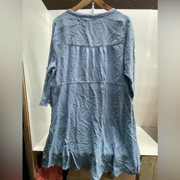 torrid Light Wash Denim-Look Midi Dress - Picture 2 of 3